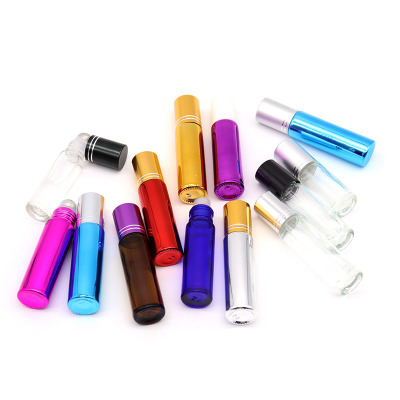 多色走珠瓶精油分裝瓶避光按摩眼霜便攜精華液走珠瓶藍色滾珠瓶