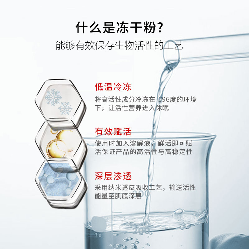 暨大多肽修護凍干粉補水保濕提亮收縮毛孔美容院煥顏修復精華液廠家