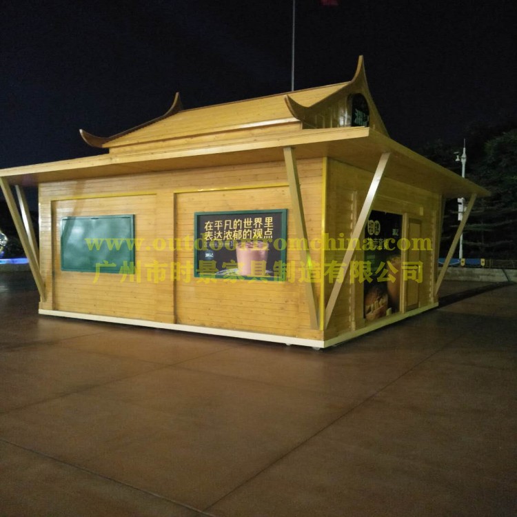 古城復(fù)古售賣(mài)亭，商業(yè)街仿古售賣(mài)車(chē)，景區(qū)復(fù)古茅草屋，售貨車(chē)定做