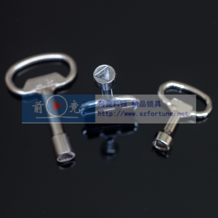 MS705三角鑰匙 鋅合金壓鑄 機箱機柜門鎖三角通用匙 MS705三角鑰匙三角通用匙