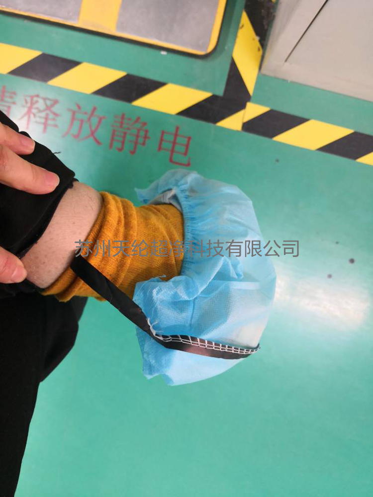 蘇州天綸超凈廠(chǎng)家供應(yīng)無(wú)紡布帶導(dǎo)電條鞋套 防靜電鞋套