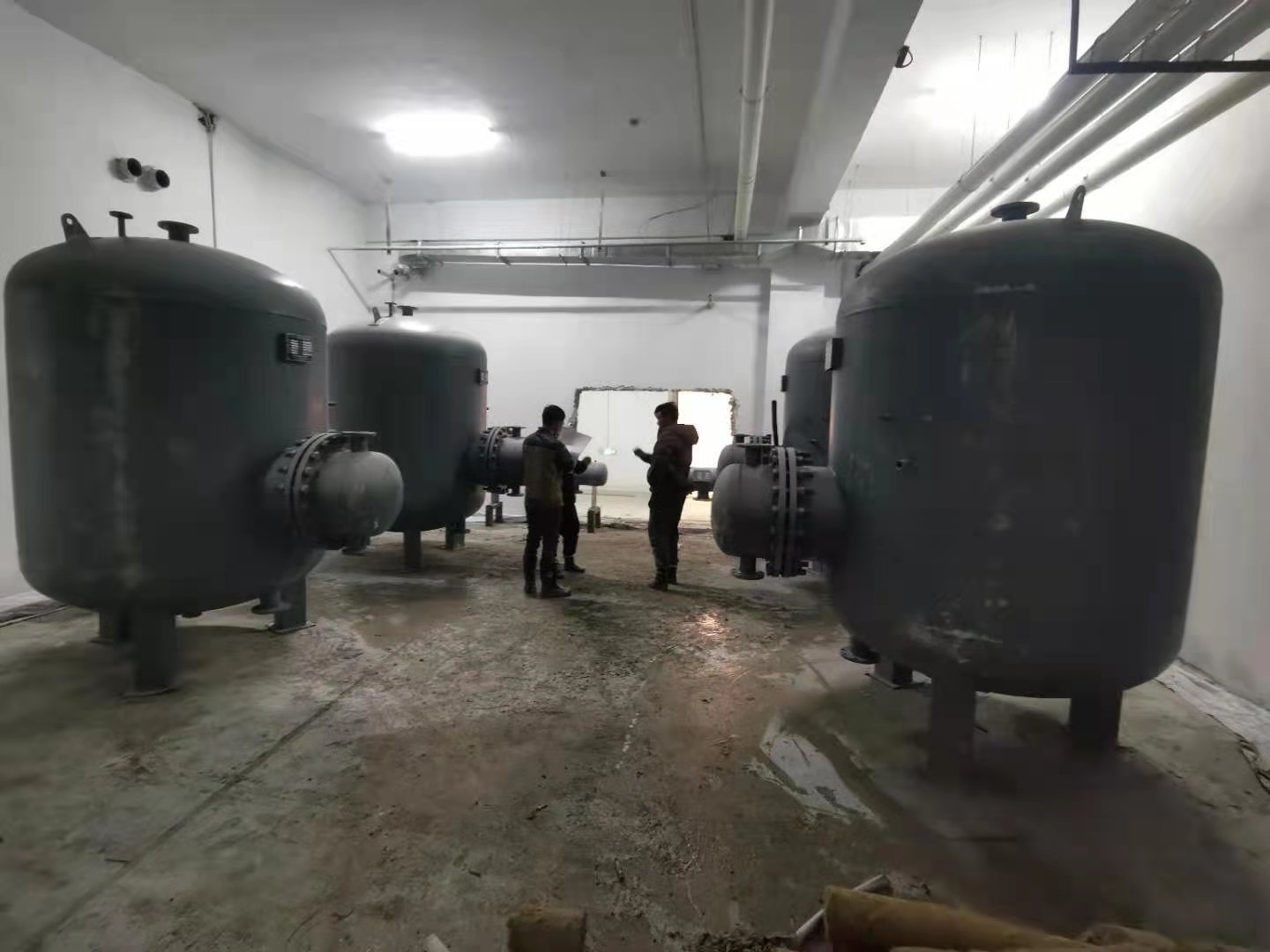立式容積式換熱器 定制臥式蒸汽加熱容積式熱交換器 半容積式換熱器