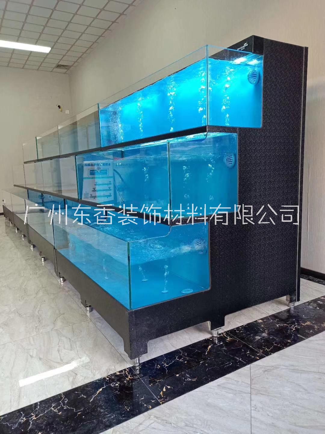 深圳海鮮魚缸定做，南山酒店魚池安裝費(fèi)用，深圳定做飯店魚池