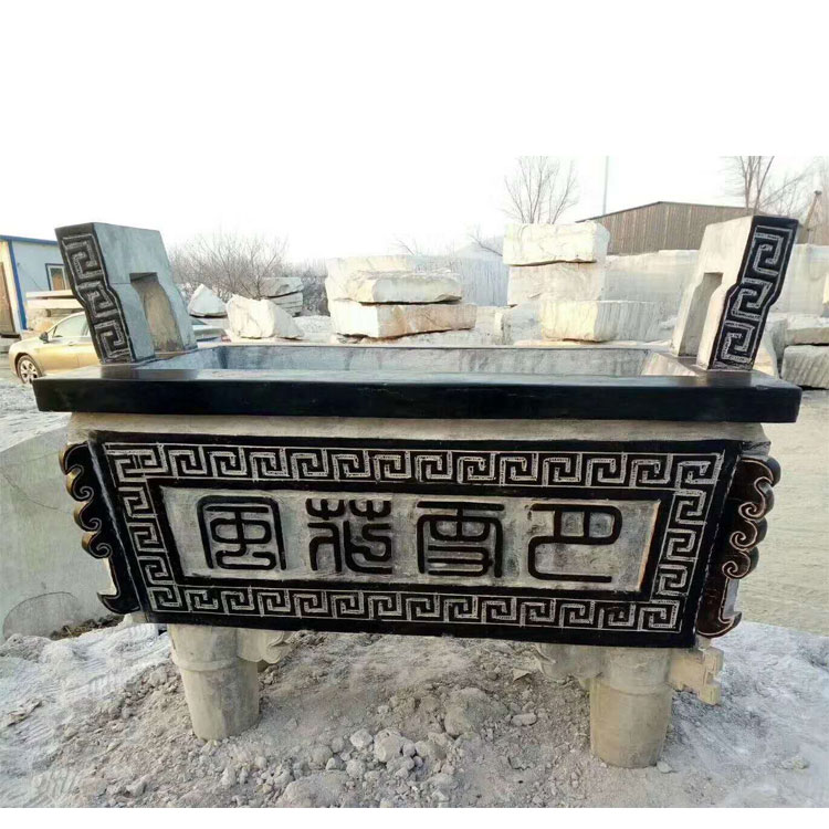 青石香爐 石雕香爐鼎 寺廟祠堂用品擺件 青石仿古香爐雕塑