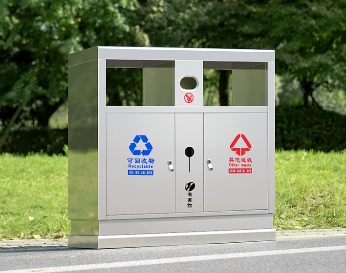 兩箱平頂垃圾箱批發(fā)廠家  兩箱平頂垃圾箱多少錢