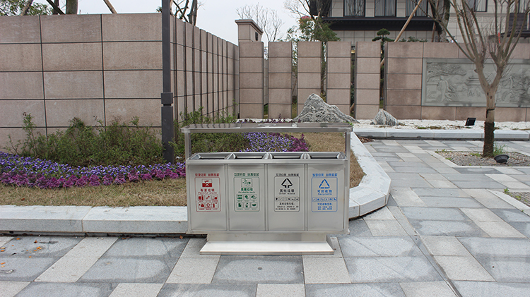 201不銹鋼四箱垃圾桶價(jià)格 四箱垃圾桶批發(fā)廠家