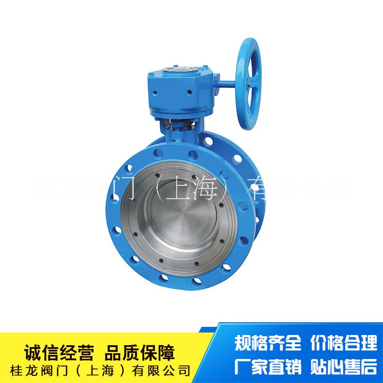蝸輪單偏心法蘭式蝶閥 FBGX 桂龍蝸輪法蘭偏心蝶閥手動蝸輪法蘭蝶閥