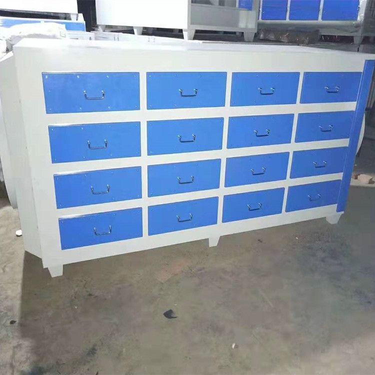 蜂窩活性炭吸附干式過(guò)濾箱工業(yè)油漆廢氣惡臭凈化活性炭吸附箱