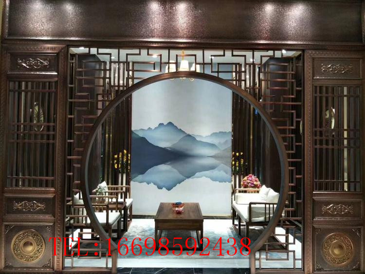 商場大堂金屬裝飾鋁藝屏風(fēng)隔斷廠家