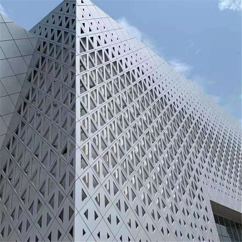 門頭造型沖孔板-外墻裝飾沖孔鋁單板時尚十足