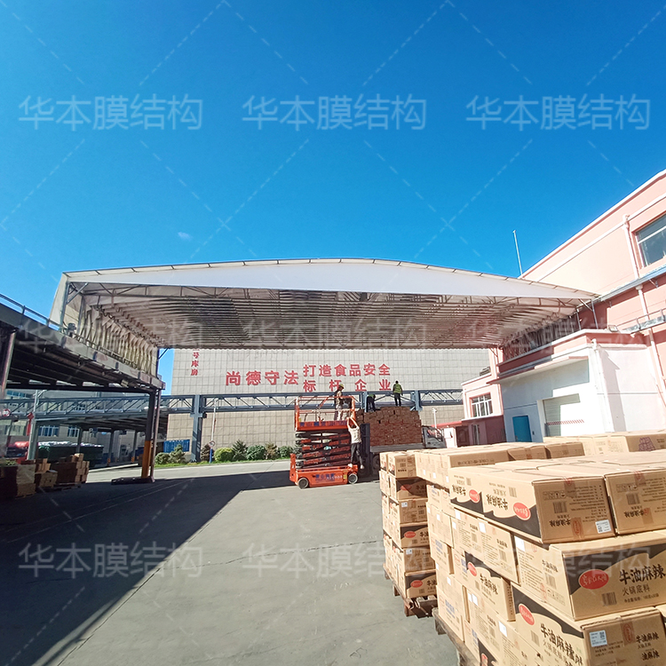 廠房電動(dòng)雨棚 手動(dòng)活動(dòng)篷折疊伸縮雨棚廠區(qū)倉儲(chǔ)棚