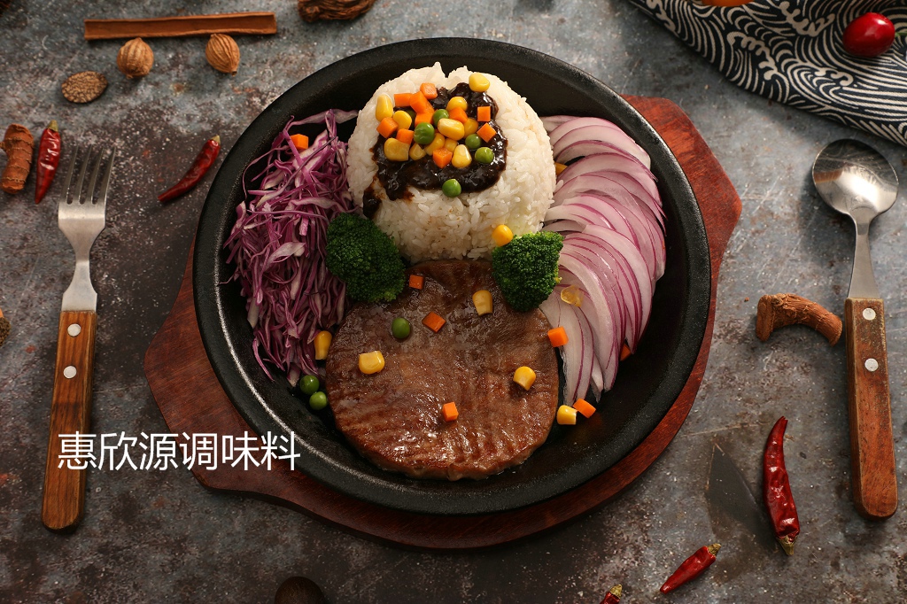 鐵板飯醬料鐵板廚房調(diào)料黑椒醬蒜香醬加盟店同款醬料