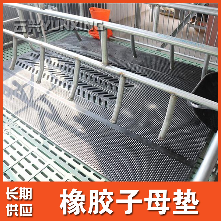 青島云興 橡膠牛棚墊  防滑結(jié)實(shí)橡膠豬舍墊 豬場(chǎng) 牛棚用的防滑橡膠墊 豬舍保育欄墊