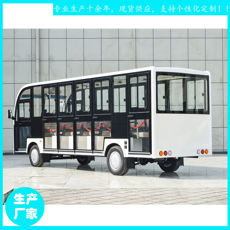 封閉式鑫威電動觀光車 23座全封閉游覽車 JZT23景區(qū)游覽車廠家  封閉帶空調(diào)豪華接待車