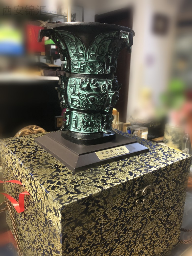 西安四羊方尊工藝品 仿古青銅器禮品