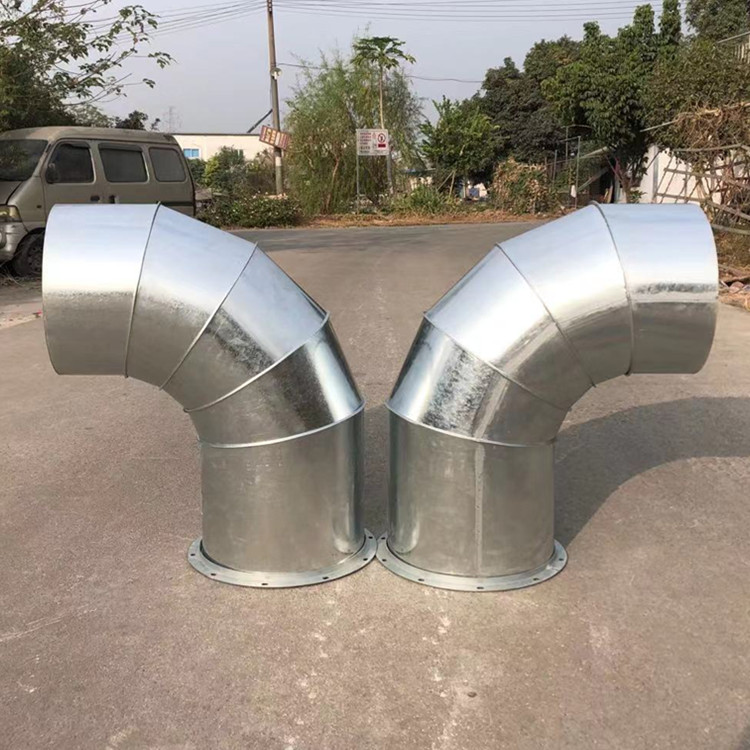 江門排氣除塵加工 通風(fēng)管道白鐵皮彎頭加工廠