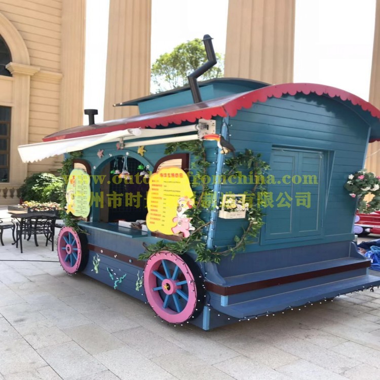 周口游樂園販賣花車 移動廣場冰淇淋售賣亭