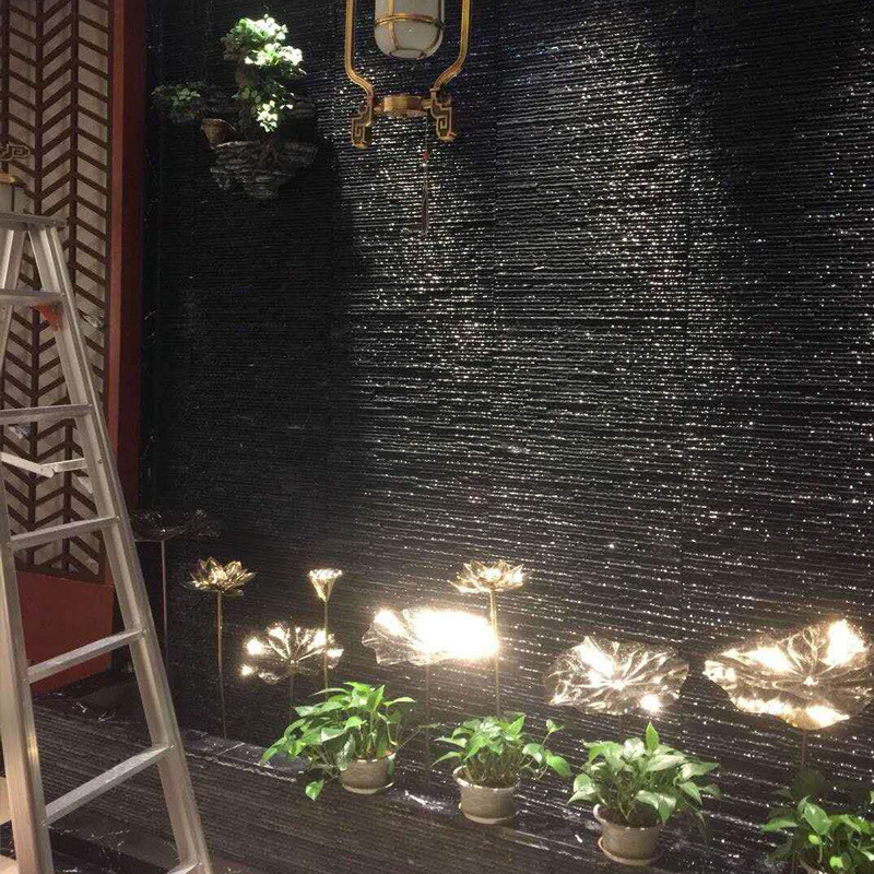 陜西生產(chǎn)文化石 耐熱抗凍墻面天然流水石水幕墻背景墻流水石