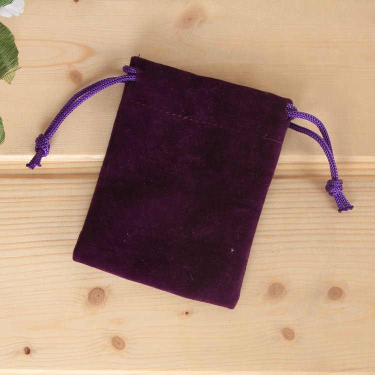 創(chuàng)意銀飾絨布袋子 通用首飾飾品植絨布袋 紅色絨布小束口收納袋定制