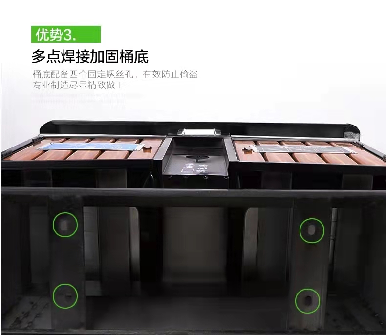 廣東果皮箱鋼木垃圾桶廠家定制_批發(fā)價錢【廣東輝菁清潔用品有限公司】