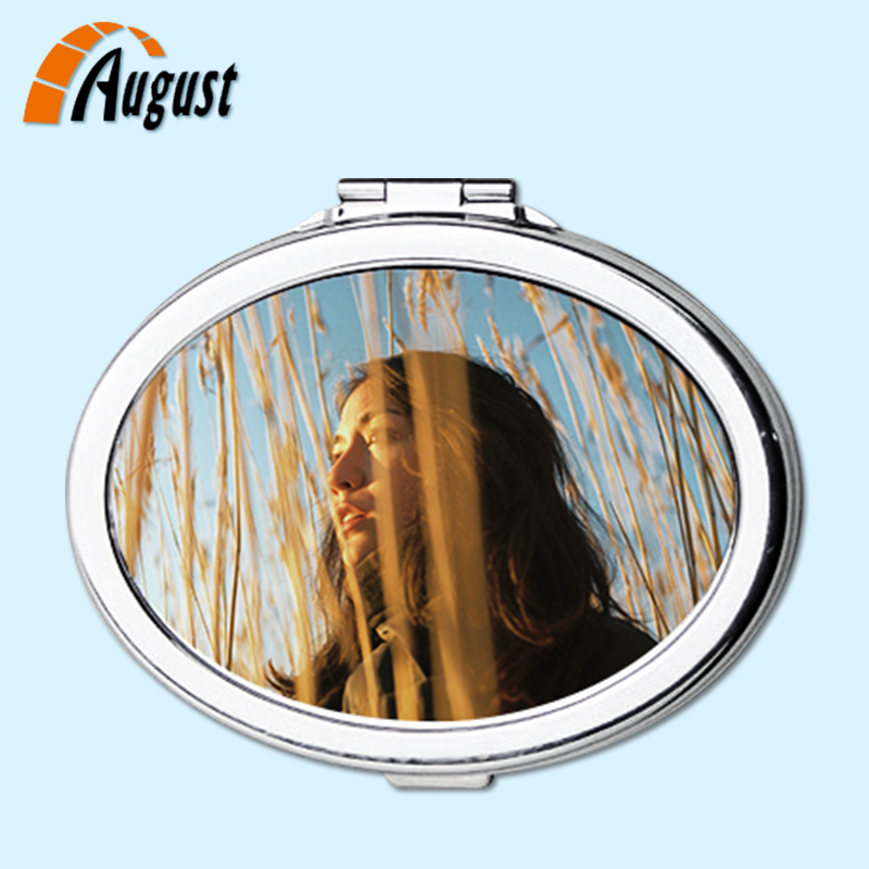 熱轉(zhuǎn)印空白耗材批發(fā)廠家創(chuàng)意定制熱轉(zhuǎn)印金屬化妝鏡荷包鏡B09