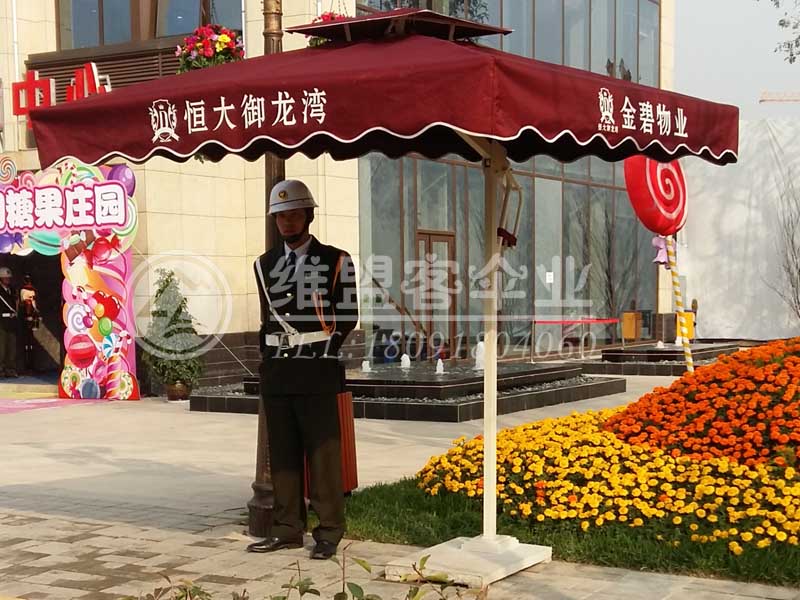 帆布單邊傘 鋁合金手推單邊傘 可定制LOGO
