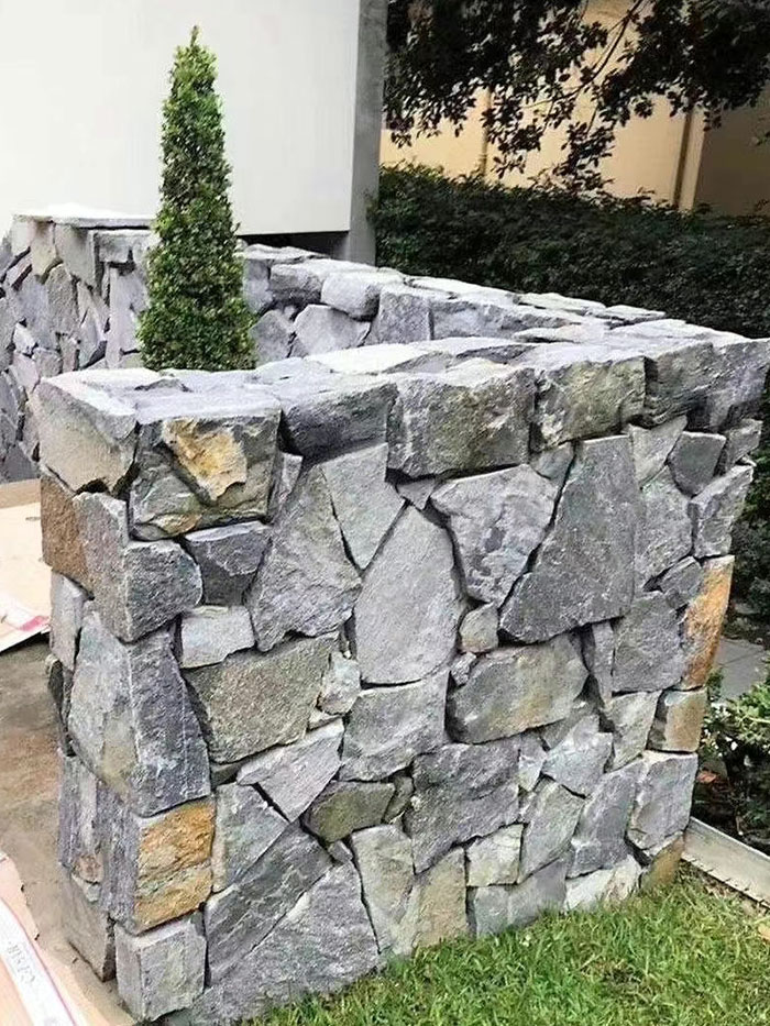 板巖黃木紋碎拼亂形批發(fā)廠家