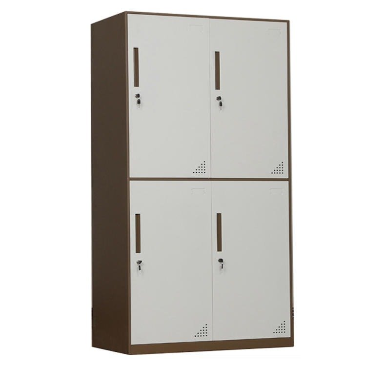 鐵皮更衣柜 深圳鐵皮柜廠家供應(yīng) 四門宿舍衣柜 拆裝更衣柜