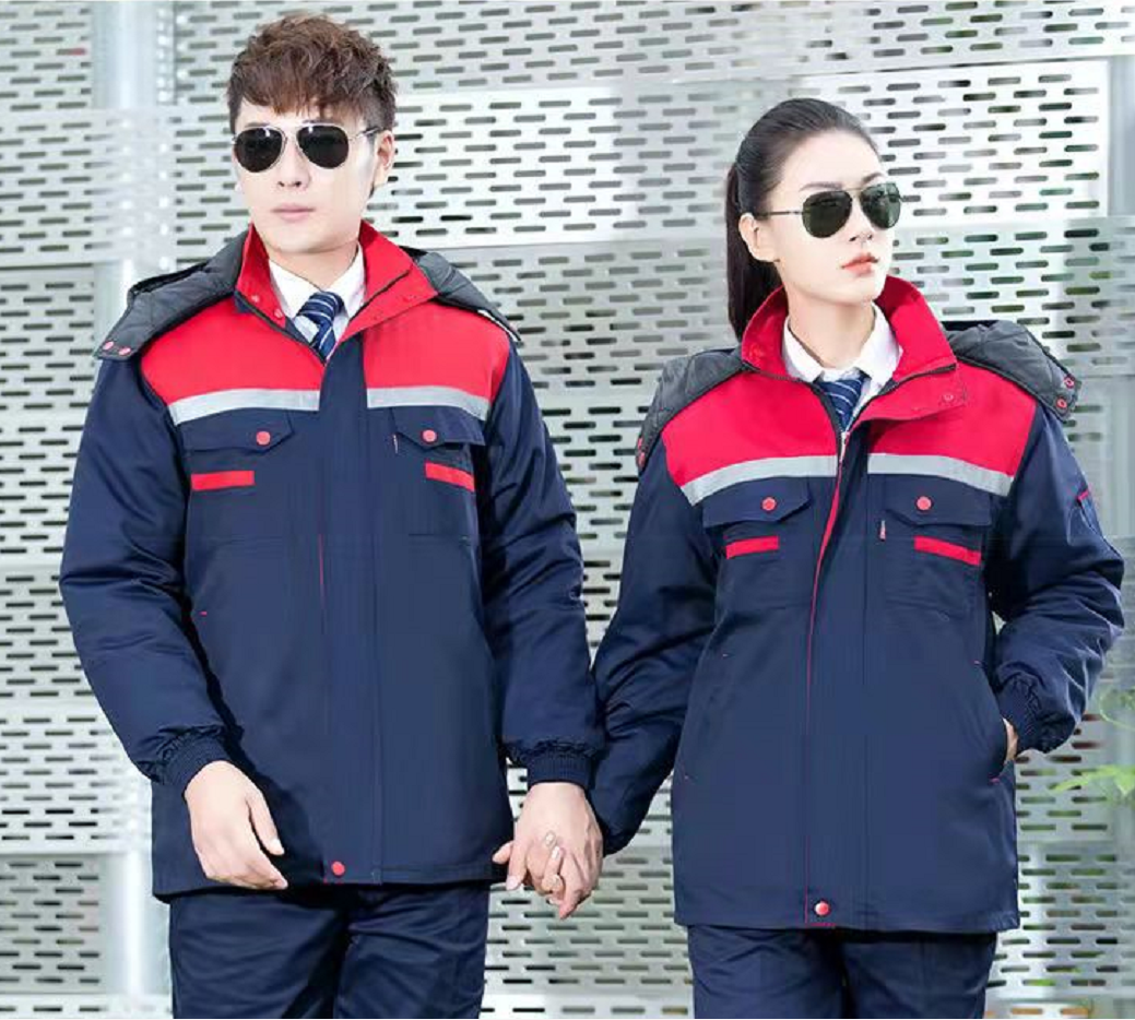 冬季加厚保暖工作服 車間電工作業(yè)  定做企業(yè)電力施工純棉工服棉衣