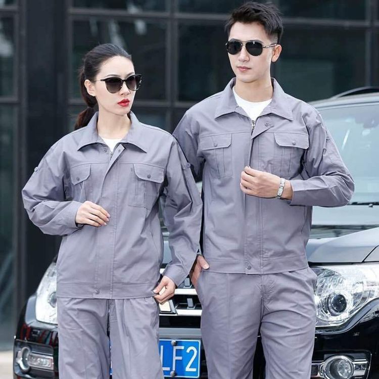 男士加厚工作服 男女勞保服 春秋冬季工廠工作服  工人廠服上衣套裝