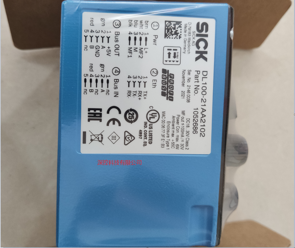 西克SICK遠(yuǎn)程距離傳感器貨號(hào)1052686   DL100-21AA2102