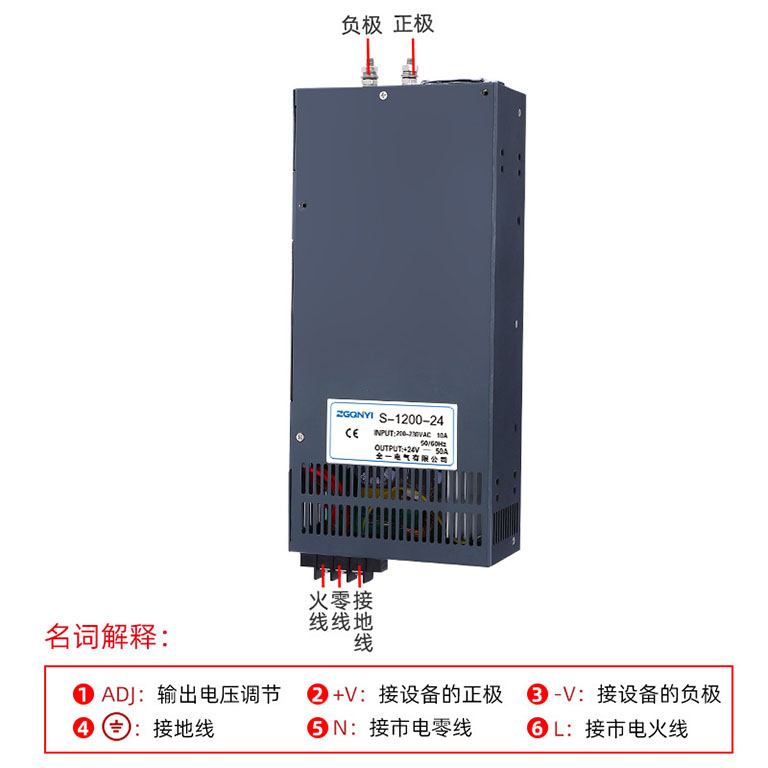 S-1000W-48V大功率電源 220V變48V變壓器 機電設備電源 UV打印機電源