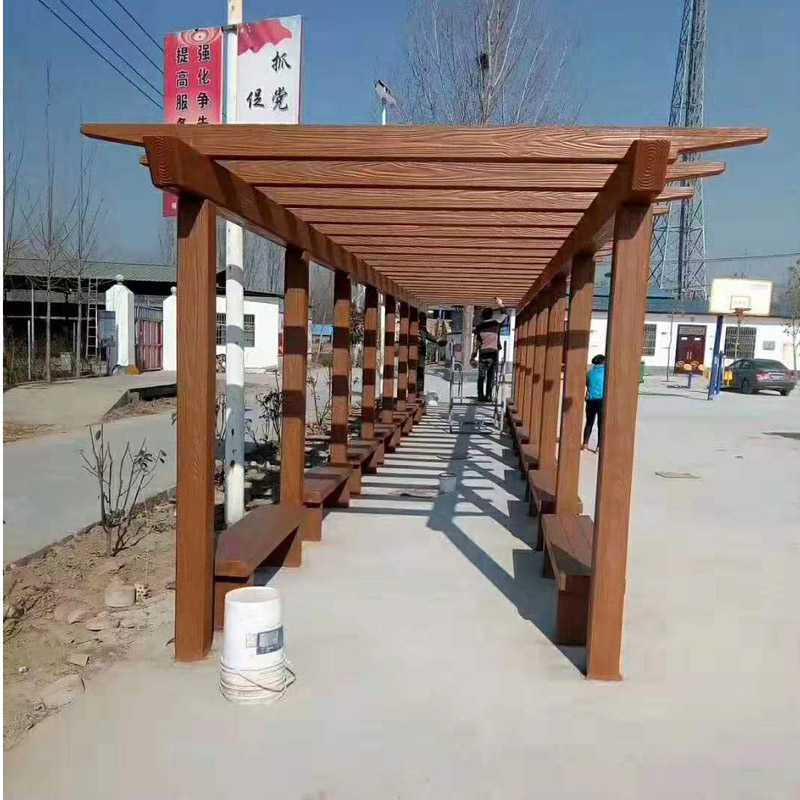 水泥仿木長廊 水泥仿木長廊款（花架）款水泥仿木欄桿