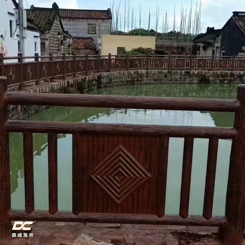 水泥仿木護欄系列仿樹皮菱形產品河堤景區(qū)公園新農村建設