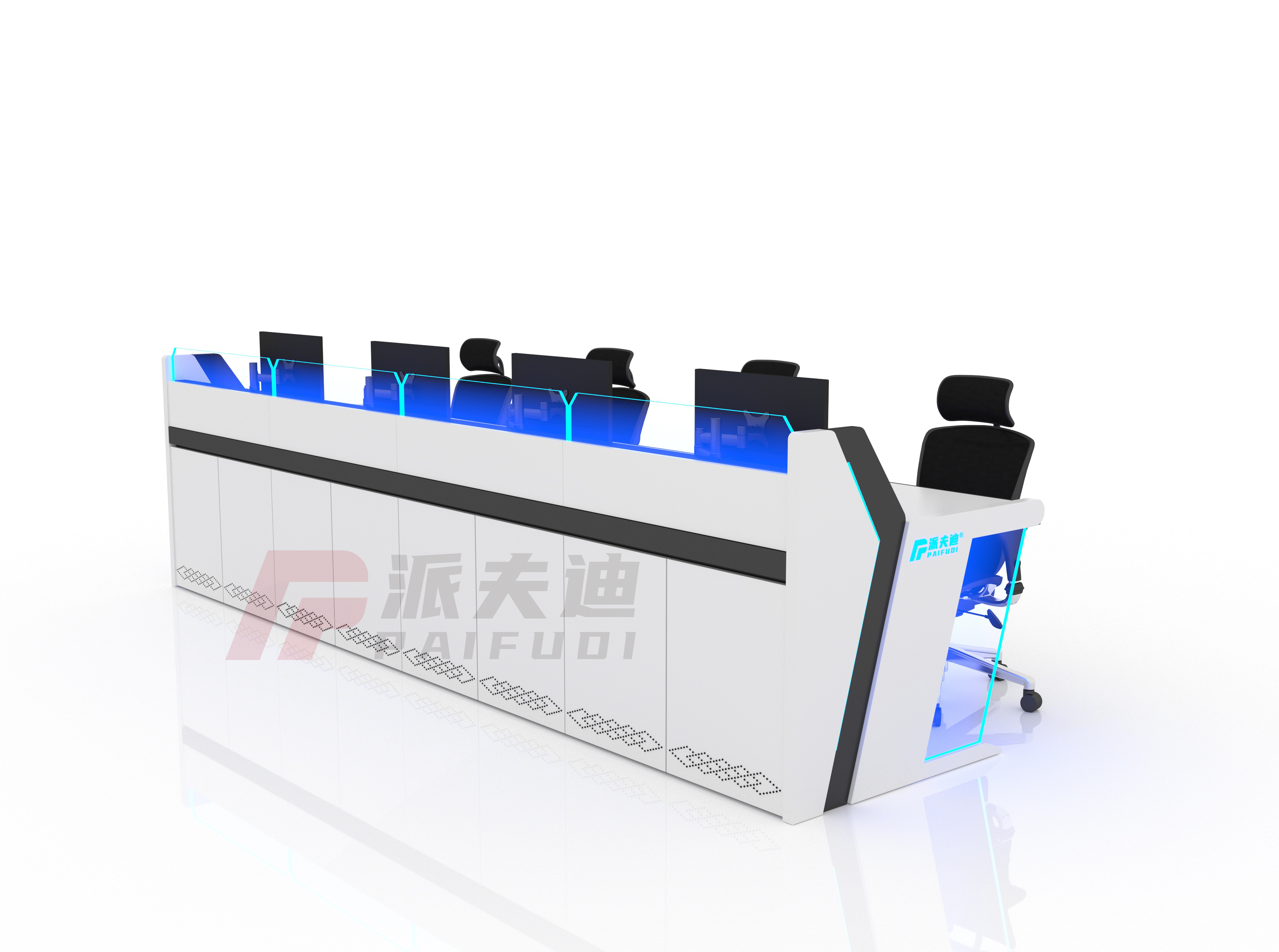 廠家指揮中心科技感燈帶操作臺(tái)監(jiān)控臺(tái)控制臺(tái)調(diào)度臺(tái)新款工作臺(tái) 新款控制臺(tái)