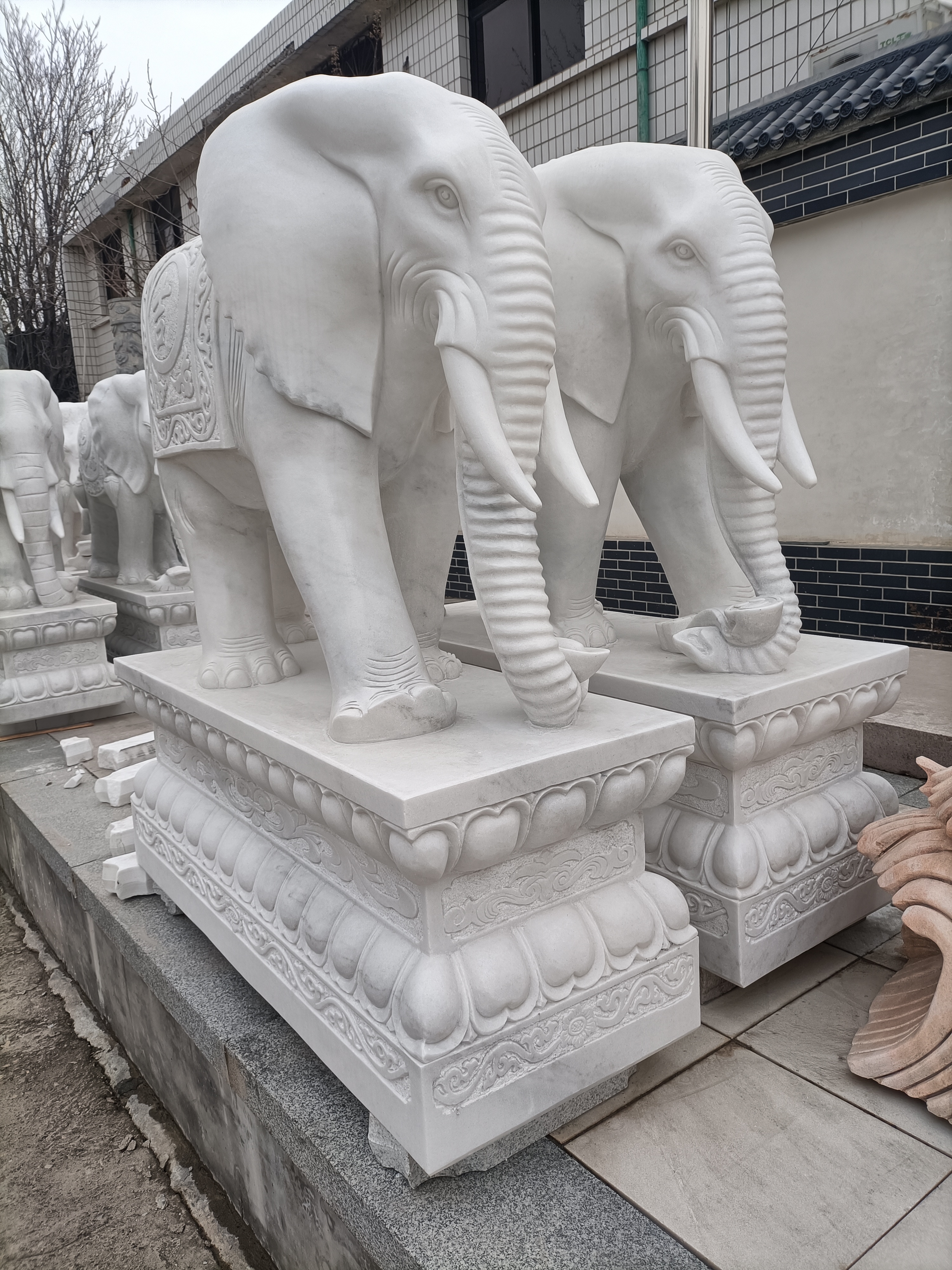 石雕大象  大象雕塑  石雕動(dòng)物大象廠家