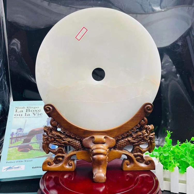 玉石龍頭底座 玉石招財喬遷新居禮品 辦公室家居客廳酒柜裝飾品擺件