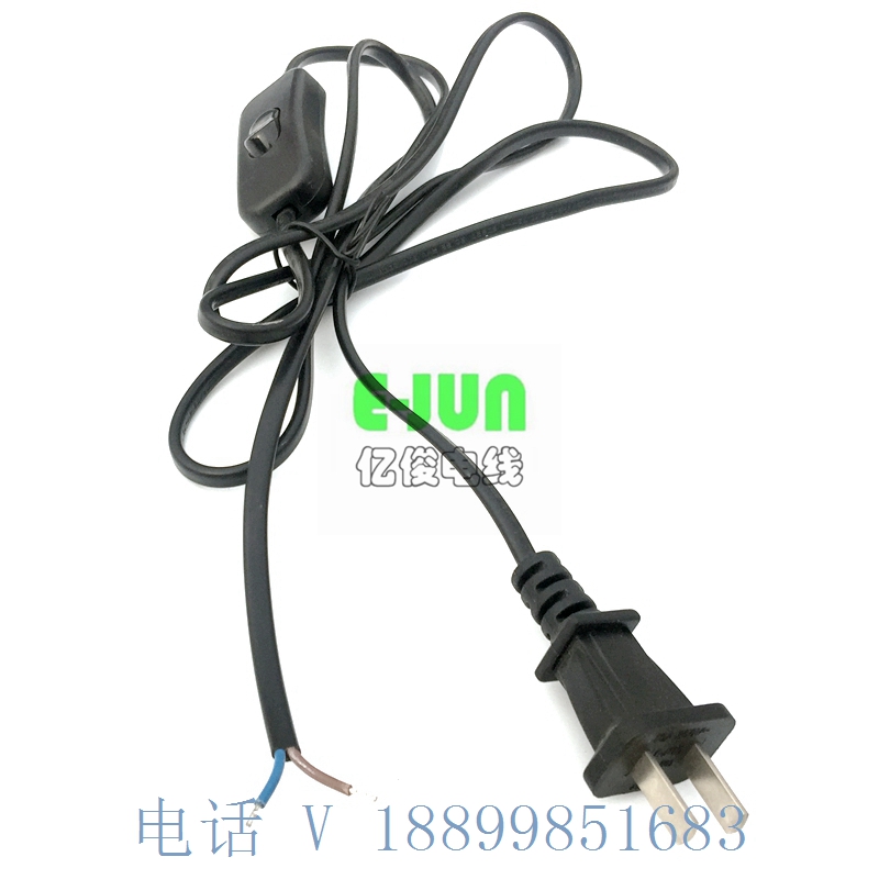 3C認(rèn)證 1.5M中規(guī)兩插帶SR卡位延長(zhǎng)線 二插鋤頭八字尾電源線