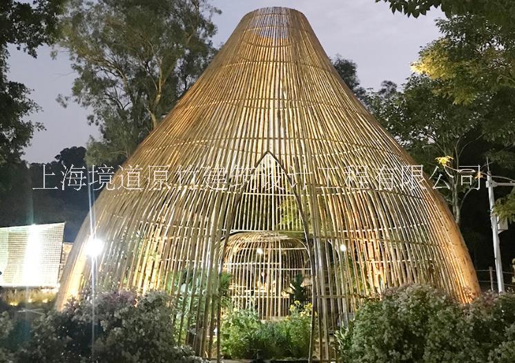 深圳特色竹建筑之蓮花山公園 創(chuàng)意竹編鳥籠 令人驚嘆不已