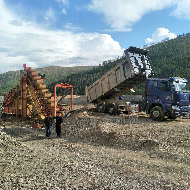 湖南洗金溜槽長沙選金機械瀏陽砂金機械瀏陽選沙金設備價格 湖南砂金礦選礦設備瀏陽淘金車