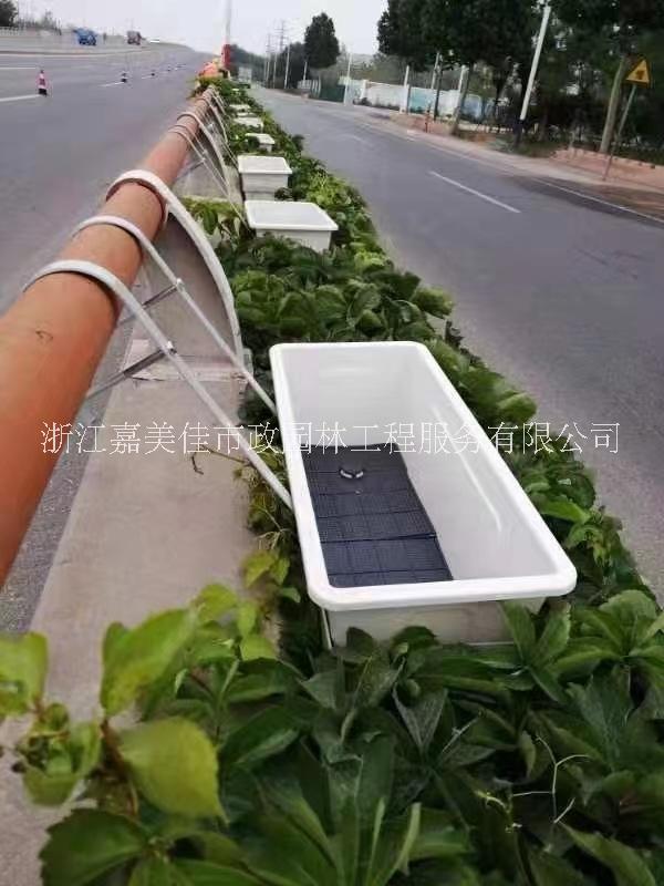 PP花盆  人氣高架天橋PP塑料花箱  市政工程樹脂花盆  花槽隔離圍欄綠植簡約