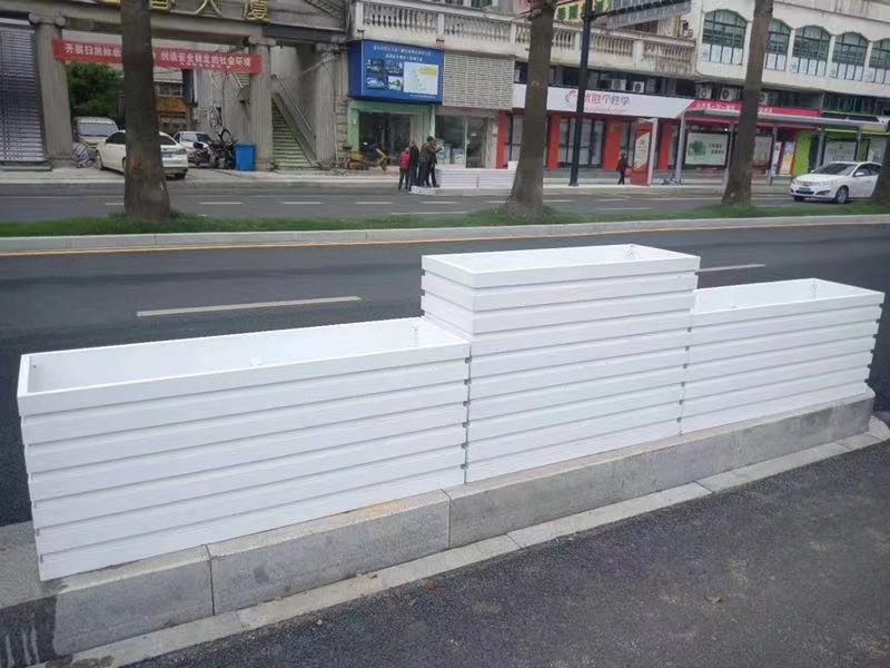 PVC長(zhǎng)方形花箱  市政景觀花盆  道路隔離  戶外組合pvc花箱  室外庭院公園廣場(chǎng)花槽定制