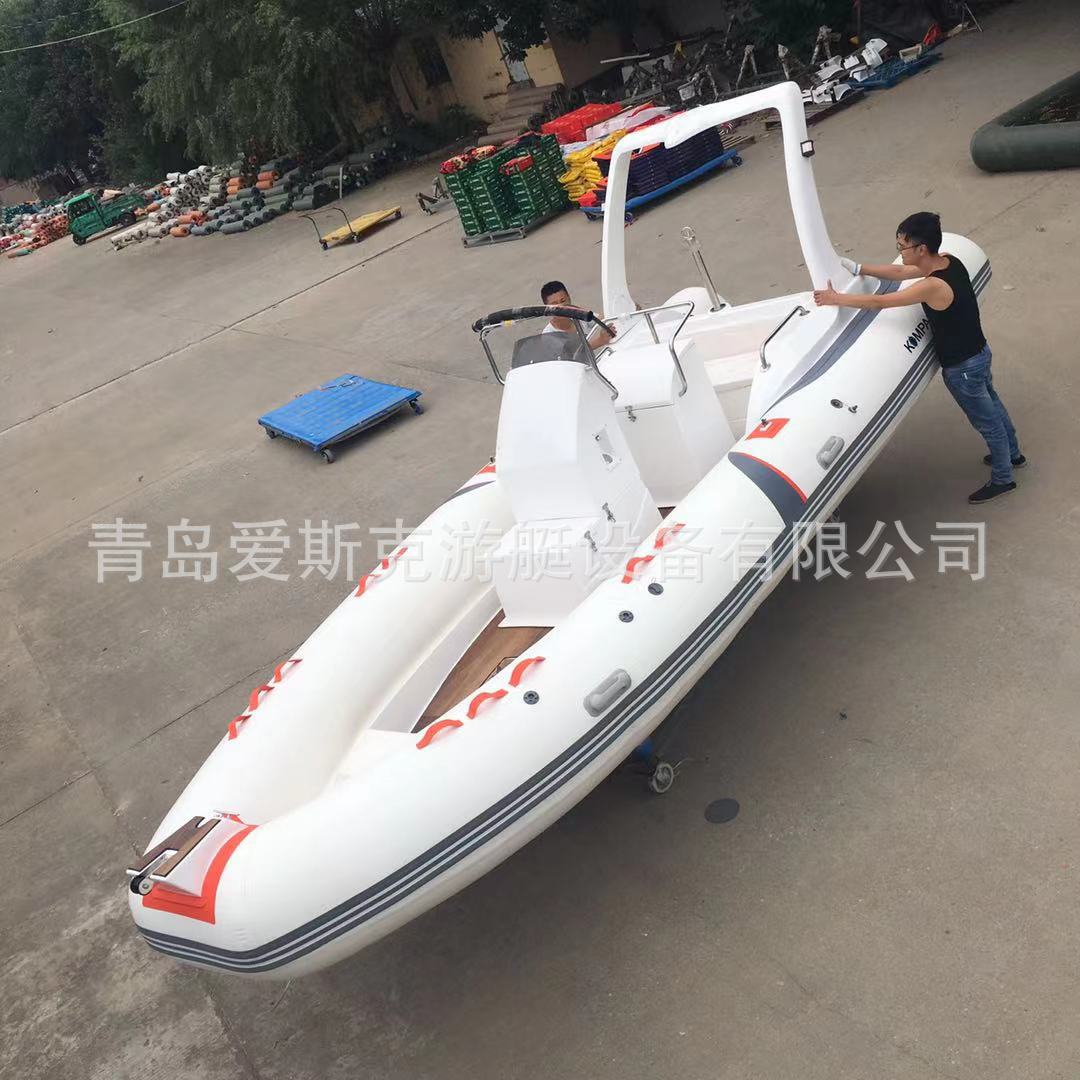 5.8m 沖鋒舟 救生救援艇 玻璃鋼底殼充氣艇 釣魚艇
