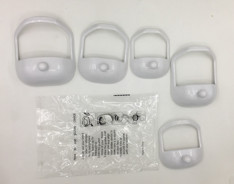 跨境一件代發(fā) 七號(hào)山羊胡子造型模板 一套5種尺寸 山羊胡子刷胡須造型模板