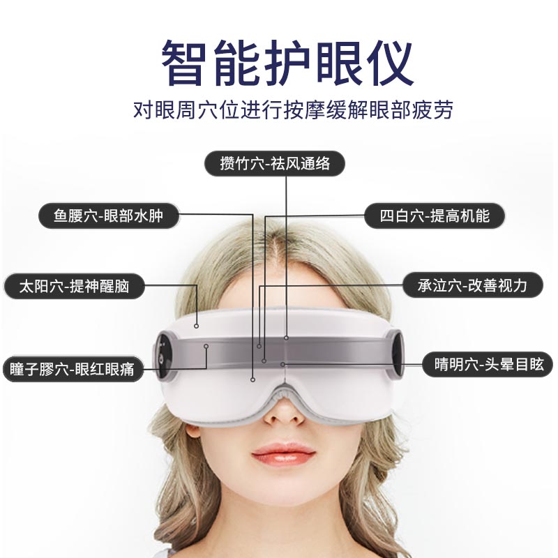 宏河護眼儀He-M088熱敷眼部按摩器振動眼部按摩儀藍牙音樂眼罩