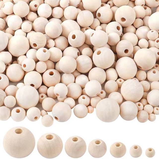 禾木珠 原木色圓珠 木荷珠子