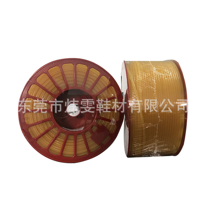 東莞鞋用黃色后幫膠價格 廣州后幫機高粘熱熔膠條 外貿(mào)出口鞋材廠家