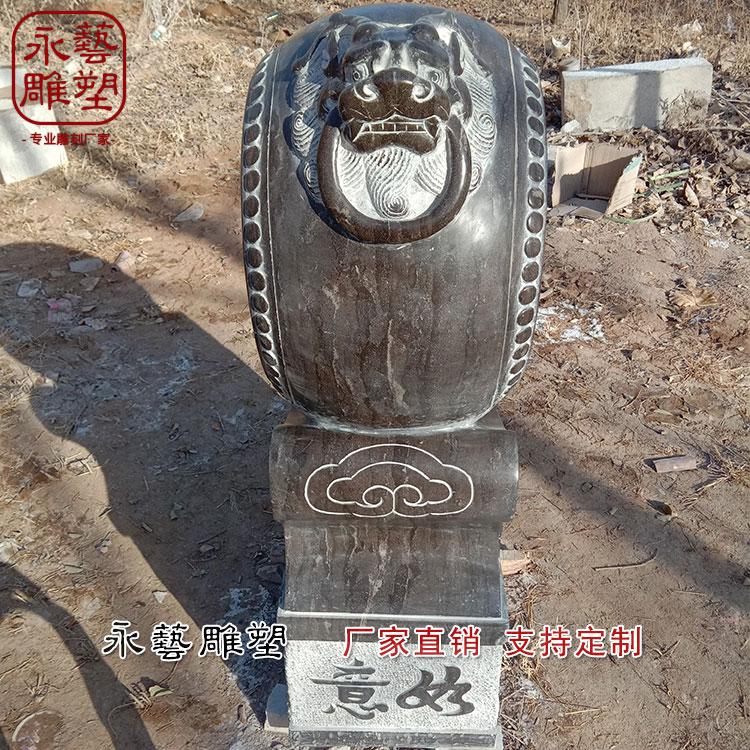 石雕抱鼓門墩 可定制福魚石鼓擺件 抱鼓門墩定制