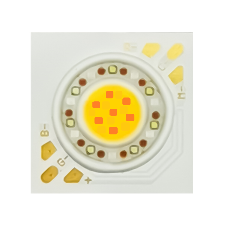 1616外形10.5發(fā)光面RGBWC全彩COB光源35W21V