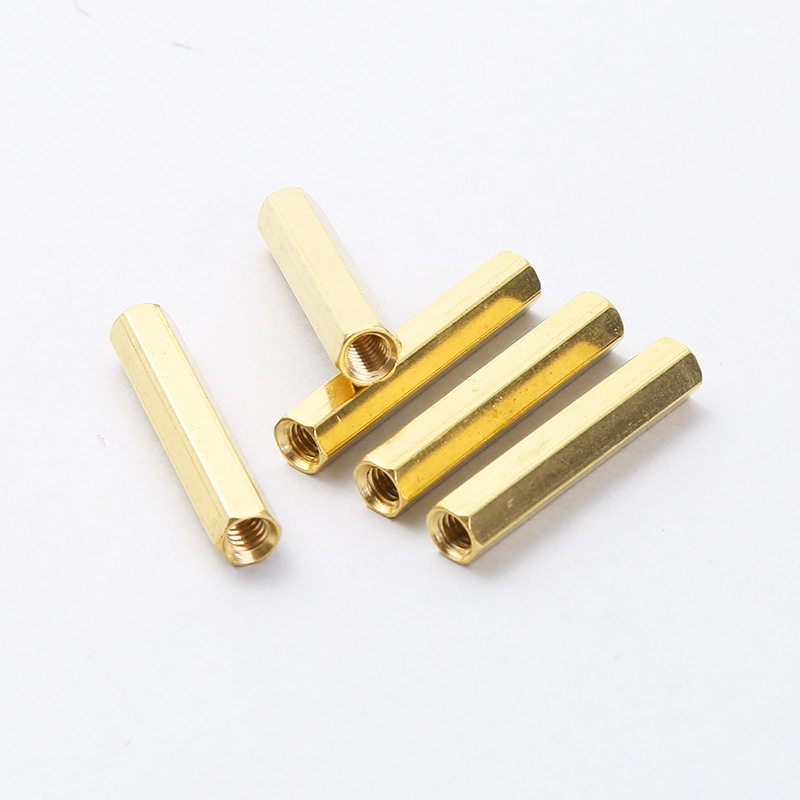 批發(fā)六角銅雙通螺柱 六角直通銅柱 螺母接線柱機(jī)箱隔離柱M2M3M4M5